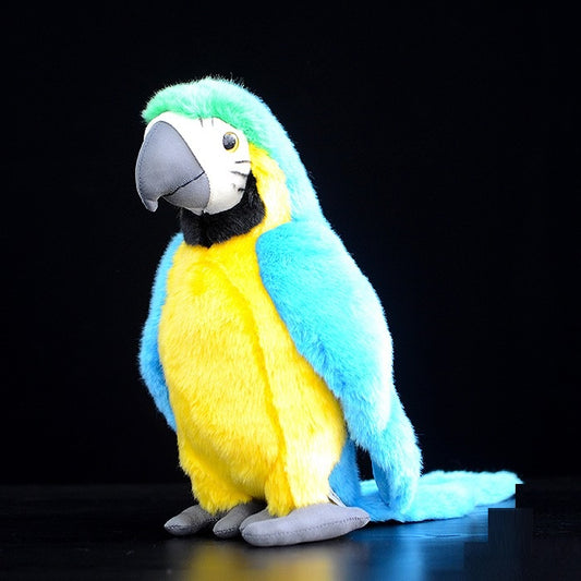 Peluche Guacamayo Realista con Detalles en Vidrio - Juguete Suave y Decorativo