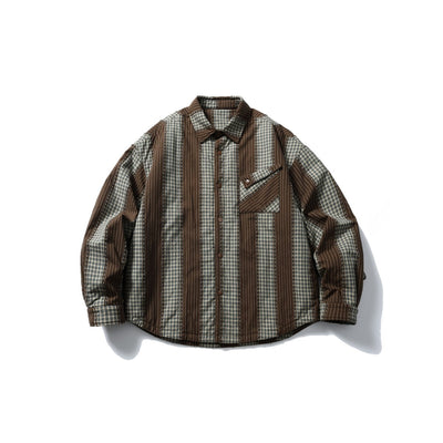 Camisa Acolchada de Algodón a Rayas con Detalles Desgastados - Image 15