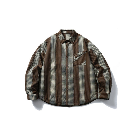 Camisa Acolchada de Algodón a Rayas con Detalles Desgastados - Image 15