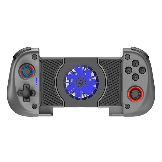 X3 stretching game controller with a blue left grip, red right grip, and a central cooling fan. - Image 5