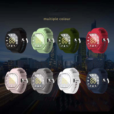 Reloj Deportivo Digital 3D LED Cuadrado para Niños F1