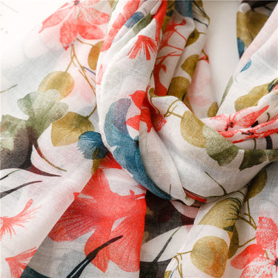 Pañuelo de Seda Estampado Flores Vintage para Mujer - Image 10
