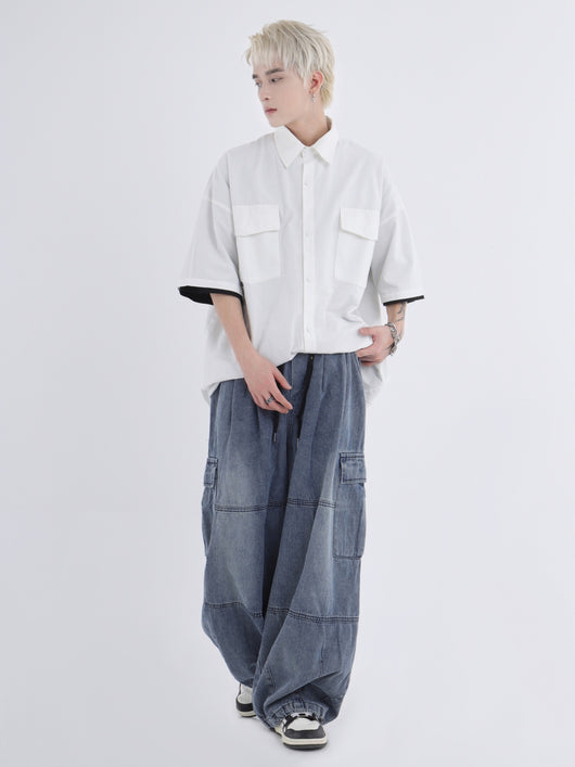 Jeans de Trabajo Holgados Efecto Desgastado - Image 11