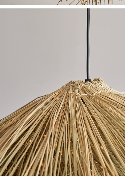 Lámpara Colgante Tejida en Ratán Estilo Wabi Sabi Japonés - Image 10