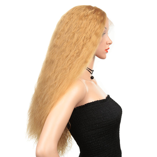 Peluca Rizada de Encaje con Fibra Química - Estilo Corn Perm - Image 3