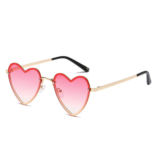 Gafas de Sol Decorativas con Diseño de Corazón Melocotón para Mujer - Image 6