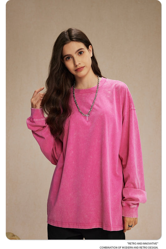 Camiseta de Algodón Suelta Casual Cuello Redondo - Image 26