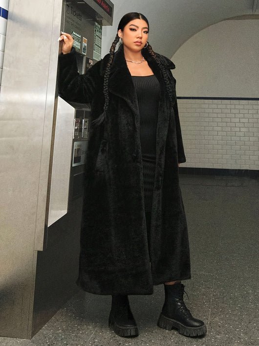 Abrigo Largo Elegante Estilo Europeo y Americano para Mujer - Image 14