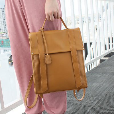 Mochila de Cuero para Mujer con Doble Compartimento de Hombro - Gran Capacidad - Image 5