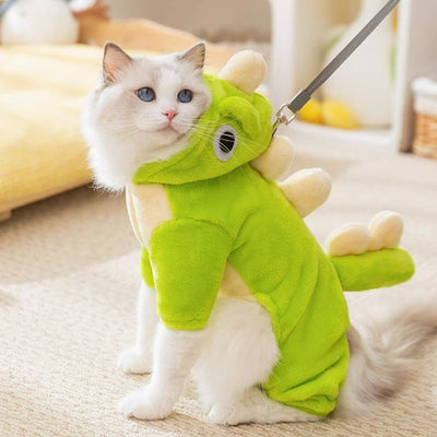 Disfraz de Dinosaurio para Perros Pequeños - Abrigo Polar Invierno con 4 Patas - Image 18
