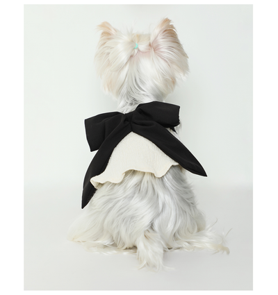 Blusa Tanque Beige con Moño de Seda Negra para Mascotas - Image 15