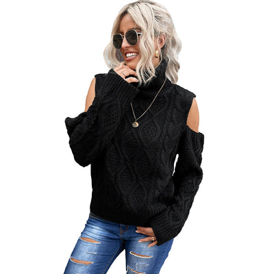 Suéter Cuello Alto sin Tirantes Twist Sexy para Mujer - Image 8