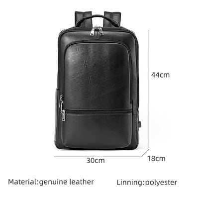 Mochila Ejecutiva de Cuero con Carga USB y Gran Capacidad - Image 7