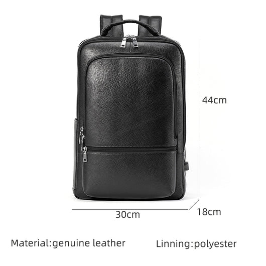 Mochila Ejecutiva de Cuero con Carga USB y Gran Capacidad - Image 7