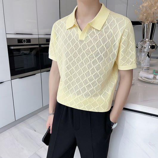 Playera Transpirable Estilo Hong Kong con Cuello Solapa Hueco - Image 3