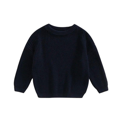 Suéter Casual de Cuello Redondo para Niñas - Colores Sólidos - Image 8