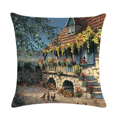 Funda de Almohada Lino Paisajes Rurales - Colección Pintura al Óleo - Image 10