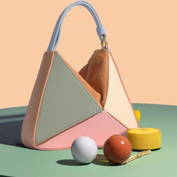 Bolsa Tote Convertible con Diseño Geométrico de Diamantes - Image 7