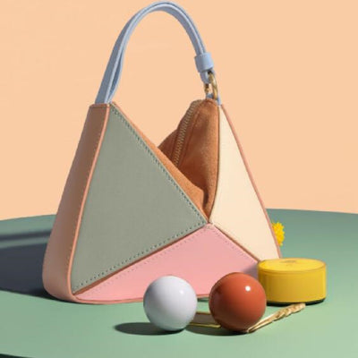Bolsa Tote Convertible con Diseño Geométrico de Diamantes - Image 7