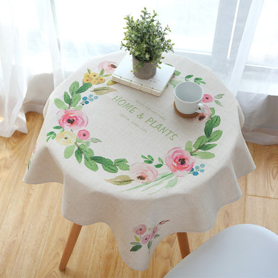 Mantel Redondo Moderno de Algodón y Lino para Mesa de Centro - Image 12