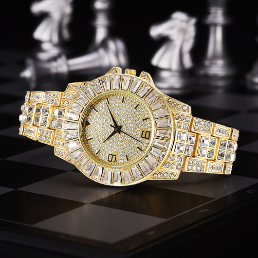 Reloj Hip Hop con Cadena de Diamantes Completos para Mujer - Image 8