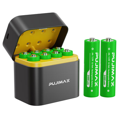 Cargador Inteligente de 8 Baterías AA con Puerto USB-C y Batería de Litio 3400mAh - Image 5