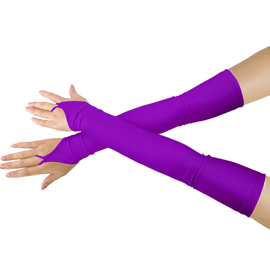 Guantes Sin Dedos de Satén Elástico con Gancho - Image 13