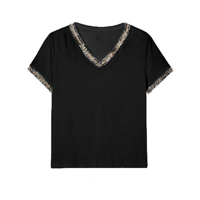 Blusa Suelta de Verano para Mujer con Cuello en V y Detalles Deshilachados - Image 10