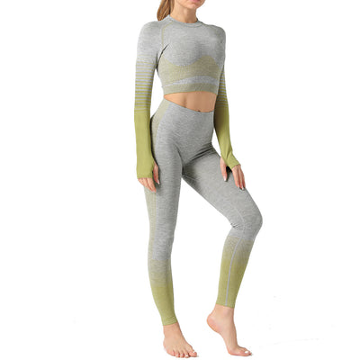Conjunto de Yoga sin Costuras Europeo y Americano - Image 30