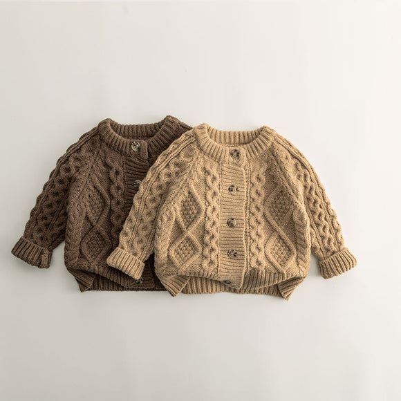 Suéter Tejido Acolchado para Bebé - Abrigo Grueso de Estilo