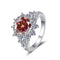 925 Sterling Plateado Ring Female 3 Karat Color Moissanite Affordable Luxury Estilo Ring No 9 Lucky Rojo