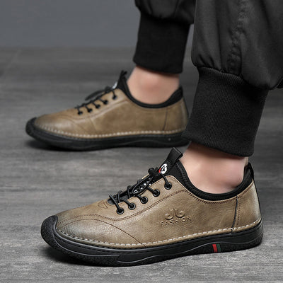 Zapatos Casuales para Hombre en Cuero Genuino - Diseño Otoñal Bajo - Image 3