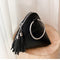 Bolso de Mano Texturizado con Borla para Mujer