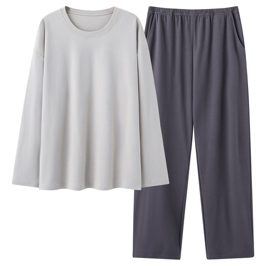 Pijama de Algodón 100% para Hombre con Manga Larga y Pantalón Largo