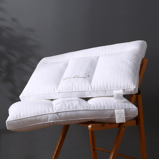 Funda de Almohada de Algodón Puro con Relleno de Plumas y Bordado 3D - Image 2