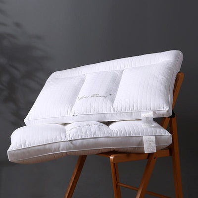 Funda de Almohada de Algodón Puro con Relleno de Plumas y Bordado 3D - Image 2