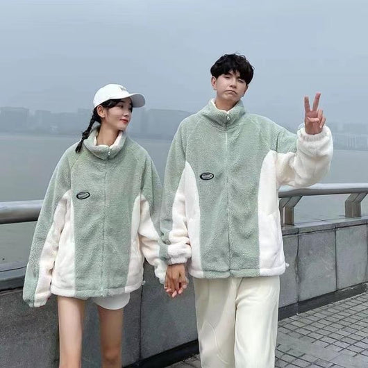 Abrigo de Polar Berber con Costuras Verde Menta para Hombre y Mujer - Image 6