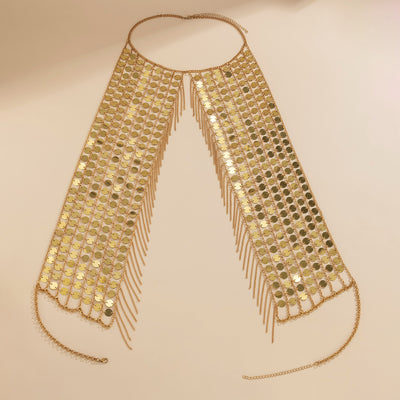 Cadena Corporal Larga con Lentejuelas y Borlas Exageradas - Image 6