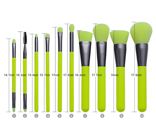 Set de 10 Brochas de Maquillaje Profesional Neón - Image 14