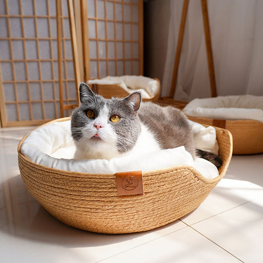 Arenero para Gatos con Borde Elevado de Ratán - Image 10