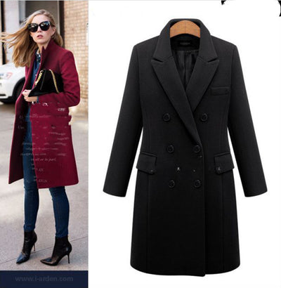 Abrigo de Lana Largo para Mujer - Elegancia y Calidez - Image 10