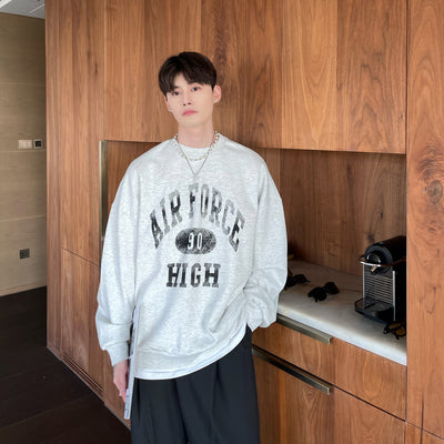 Sudadera Vintage con Estampado Alfabético para Hombre