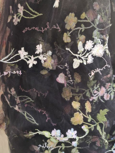 Vestido de Noche Verde con Mangas Puff de Encaje - Largo Elegante para Prom - Image 3