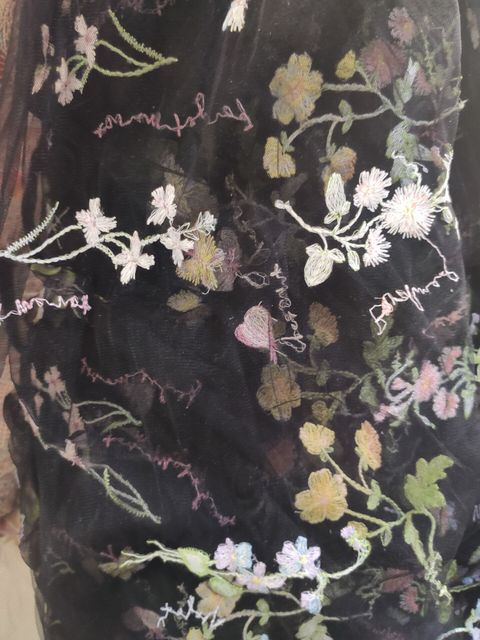 Vestido de Noche Verde con Mangas Puff de Encaje - Largo Elegante para Prom - Image 3
