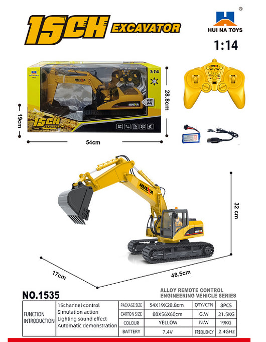 Excavadora de Aleación Teledirigida 2.4G - Vehículo de Ingeniería para Niños - Image 7