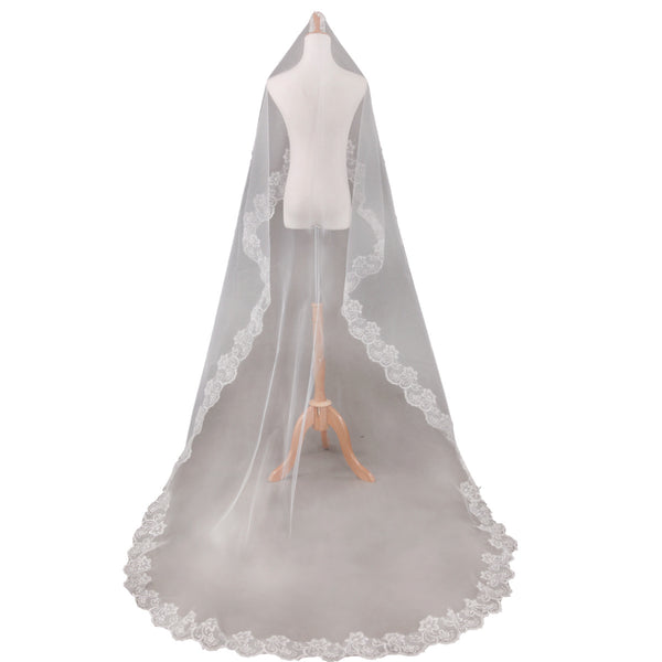 Velos de Novia con Aplicaciones de Encaje - Velos Rubor Elegantes