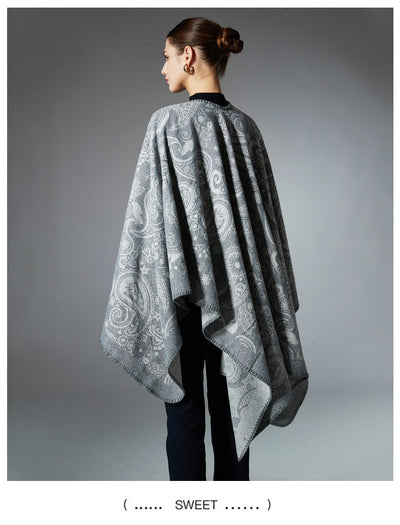 Chal Cruzado de Lana Jacquard con Estampado Paisley - Image 23