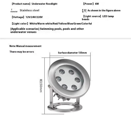 Lámpara Subacuática LED para Piscina y Fuentes de Exterior - Image 13