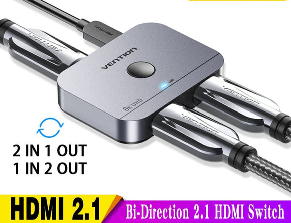Divisor de Cable Aleación HD - Convertidor Bidireccional Audio y Video