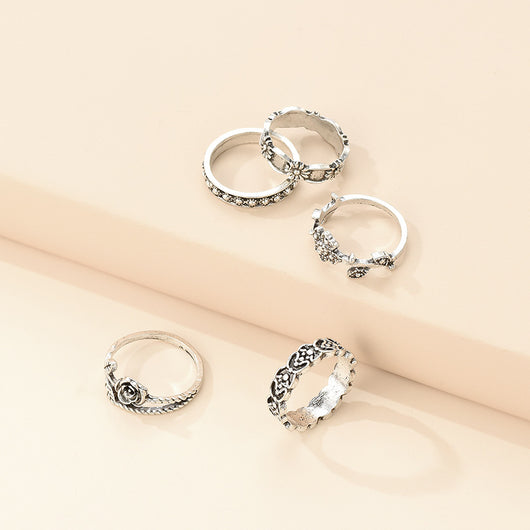 Anillos Retro Flores Moda Europea y Americana - Image 3